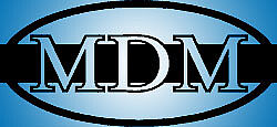 Logo bleu "MDM" 