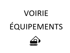 écriture "voirie équipements" noire sur fond blanc + dessin tractopelle - Agrandir l'image, .PNG 9,2 Ko (fenêtre modale)